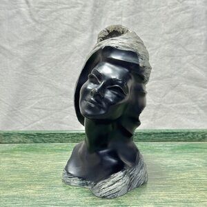 Vintage MCM Frank Schirman "Moana" Black Coral Bust
